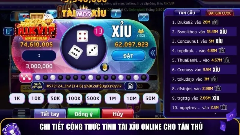 cong thuc tinh tai xiu online 2 Chi tiết công thức tính tài xỉu online cho tân thủ