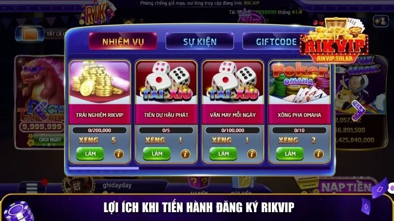 dang ky rikvip 3 Lợi ích khi tiến hành đăng ký Rikvip