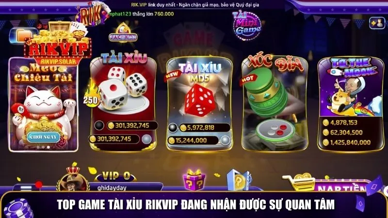 tai xiu rikvip 2 Top game tài xỉu Rikvip đang nhận được sự quan tâm