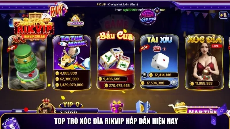 xoc dia rikvip 2 Top trò xóc đĩa Rikvip hấp dẫn hiện nay